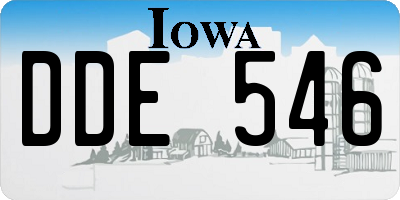 IA license plate DDE546