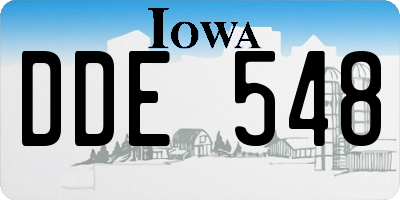 IA license plate DDE548