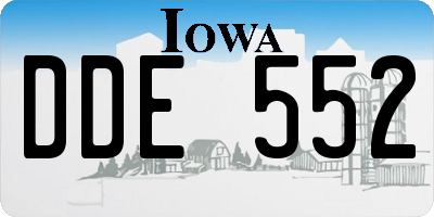 IA license plate DDE552