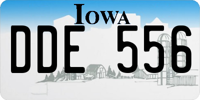 IA license plate DDE556