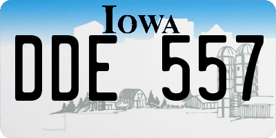 IA license plate DDE557