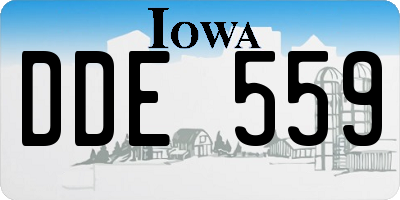 IA license plate DDE559