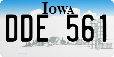 IA license plate DDE561