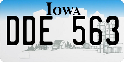 IA license plate DDE563