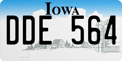 IA license plate DDE564