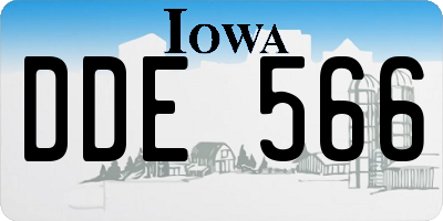 IA license plate DDE566