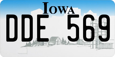 IA license plate DDE569