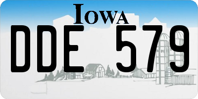 IA license plate DDE579