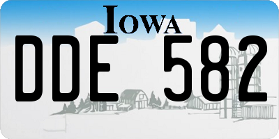 IA license plate DDE582