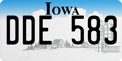 IA license plate DDE583