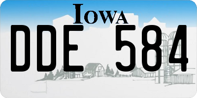 IA license plate DDE584