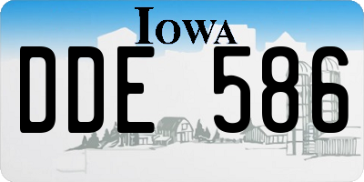 IA license plate DDE586