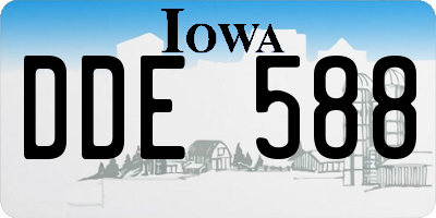 IA license plate DDE588