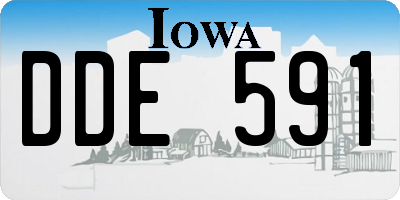 IA license plate DDE591