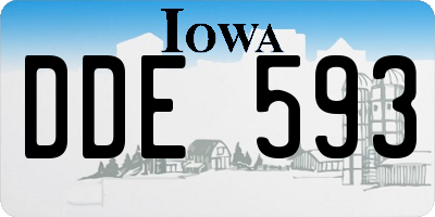 IA license plate DDE593