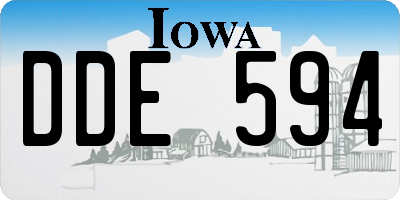 IA license plate DDE594