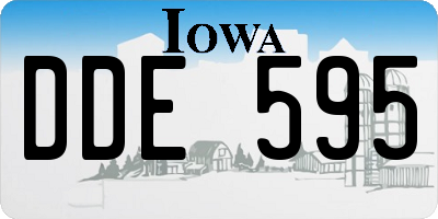 IA license plate DDE595