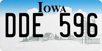 IA license plate DDE596