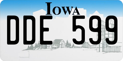IA license plate DDE599