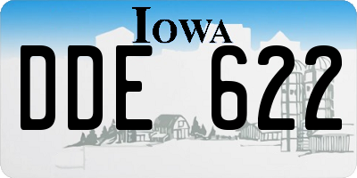 IA license plate DDE622