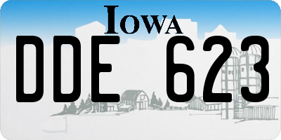 IA license plate DDE623