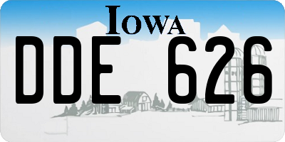 IA license plate DDE626