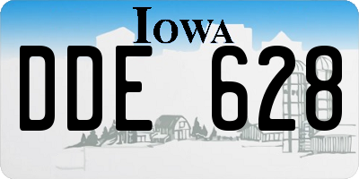 IA license plate DDE628