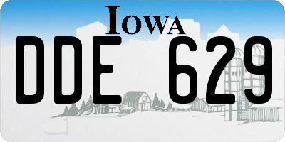 IA license plate DDE629