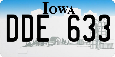 IA license plate DDE633