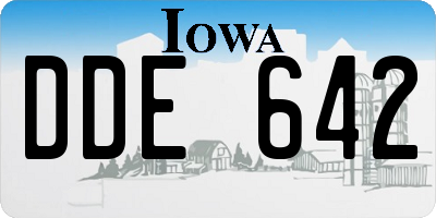 IA license plate DDE642