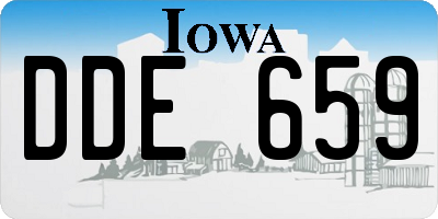 IA license plate DDE659