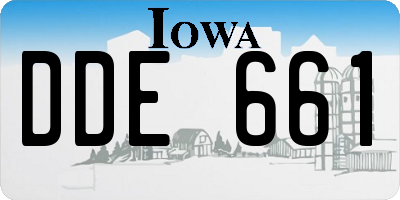 IA license plate DDE661