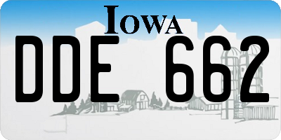 IA license plate DDE662