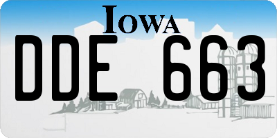 IA license plate DDE663