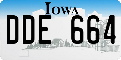IA license plate DDE664