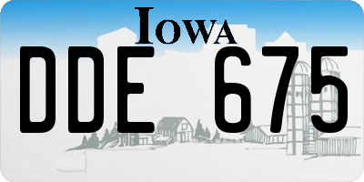 IA license plate DDE675