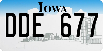 IA license plate DDE677