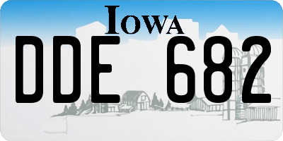 IA license plate DDE682