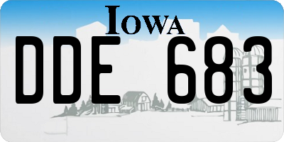 IA license plate DDE683