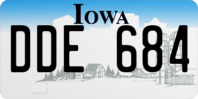 IA license plate DDE684
