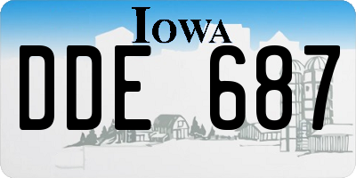 IA license plate DDE687