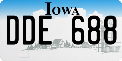IA license plate DDE688