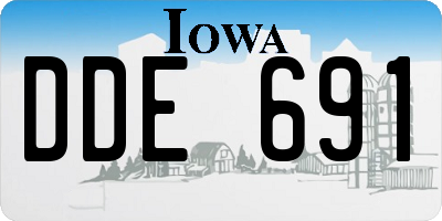 IA license plate DDE691