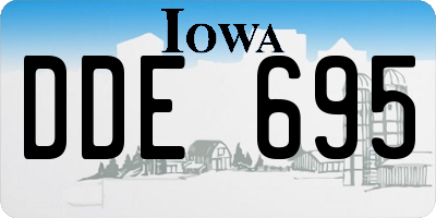 IA license plate DDE695
