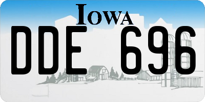 IA license plate DDE696