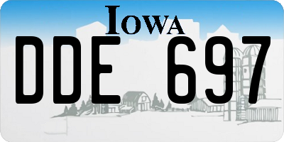 IA license plate DDE697