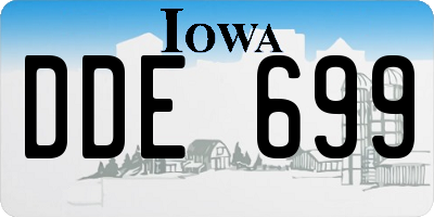IA license plate DDE699