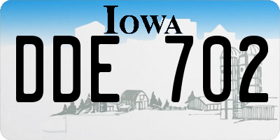IA license plate DDE702