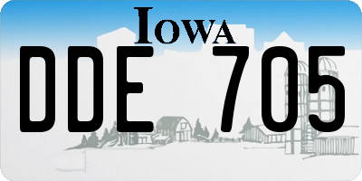 IA license plate DDE705