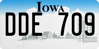 IA license plate DDE709
